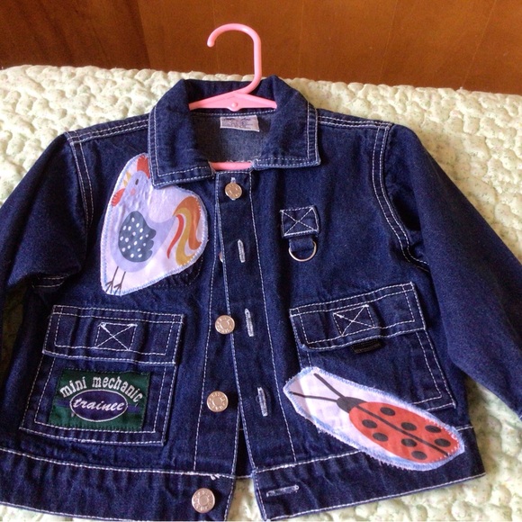 Denim upcycled jacket - Picture 1 of 6